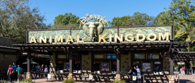 The entrance to Animal Kingdom at the Walt Disney World Resort in Orlando, Florida, USA.