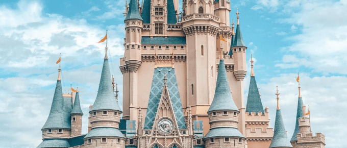 The Magical castle in the Magic Kingdom theme park of Disney world in Orlando, Florida, USA.