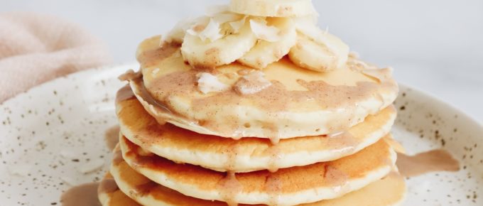 A pile of delicious pancakes.