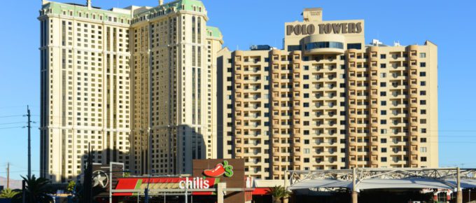 Marriott's Grand Chateau and Polo Towers by Diamond Resorts on Las Vegas Strip, Nevada, USA.
