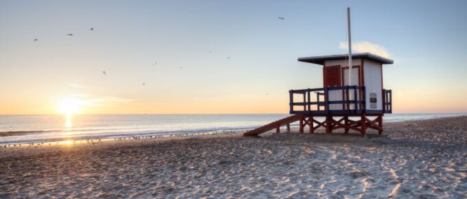 Sunrise at Cocoa Beach, Florida, USA.