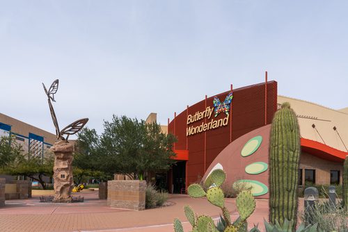 The entrance to Butterfly Wonderland in Scottsdale.