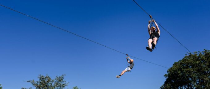 7 of the Most Incredible Places for Ziplining & Aerial Adventures in Pennsylvania during the day.
